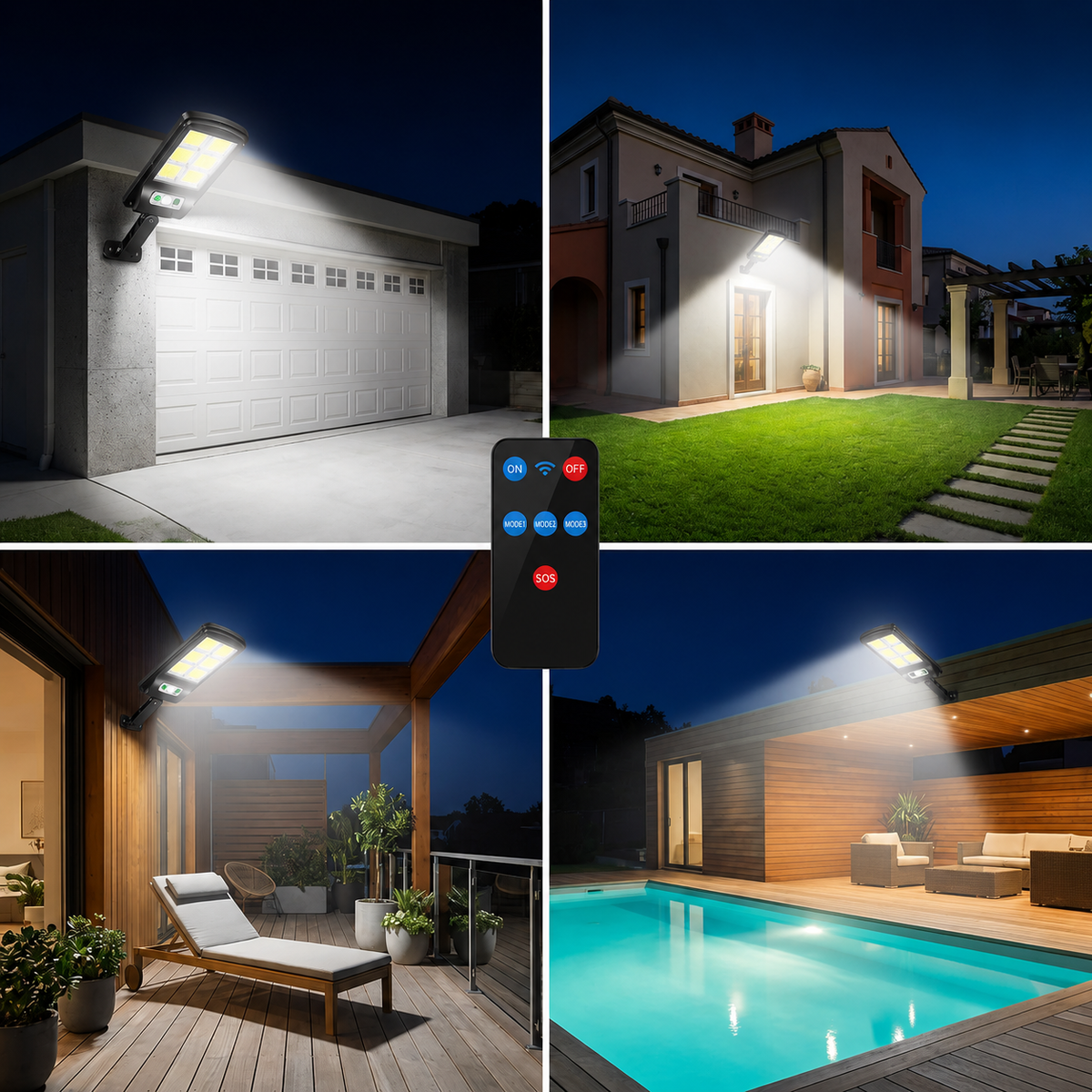 Luz solar led con placa - Solarium™