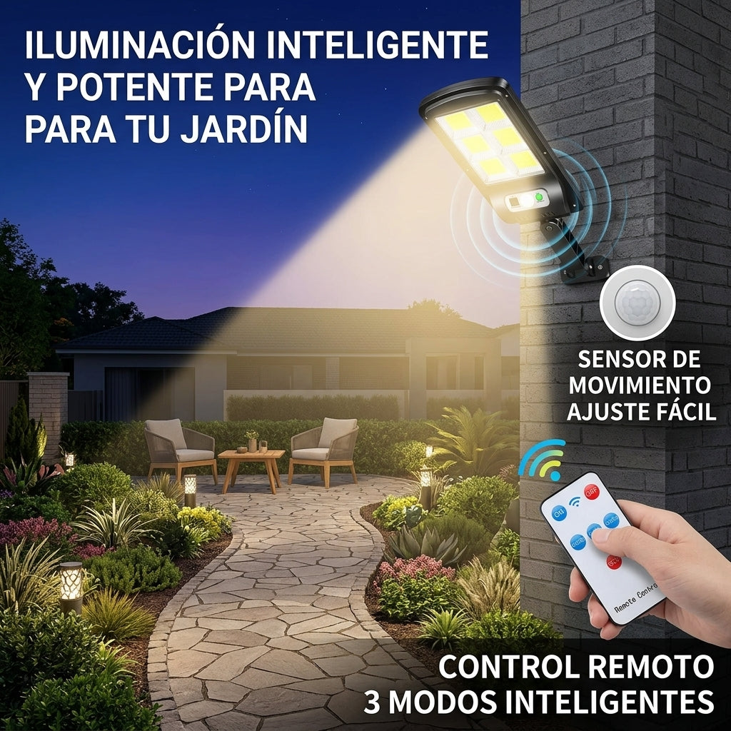 Luz solar led con placa - Solarium™